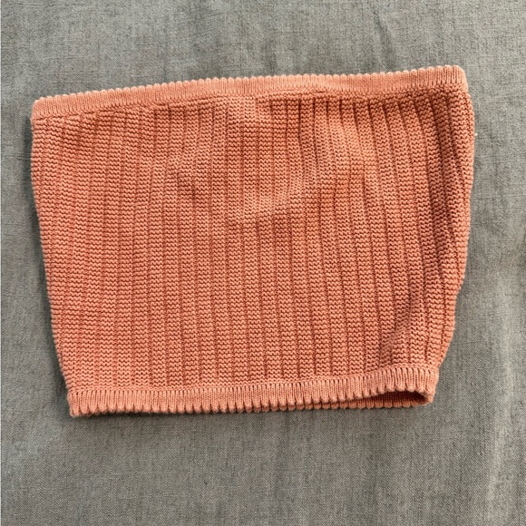 Rust Ribbed Knit Crop Top - Picture 1 of 3